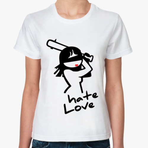 Классическая футболка Hate Love