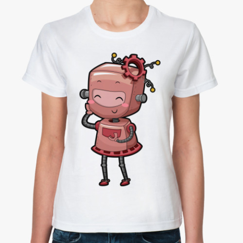 Классическая футболка Робот девушка