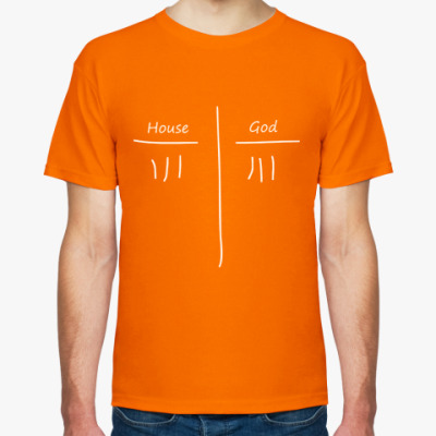 Фото Мужская футболка, оранжевая