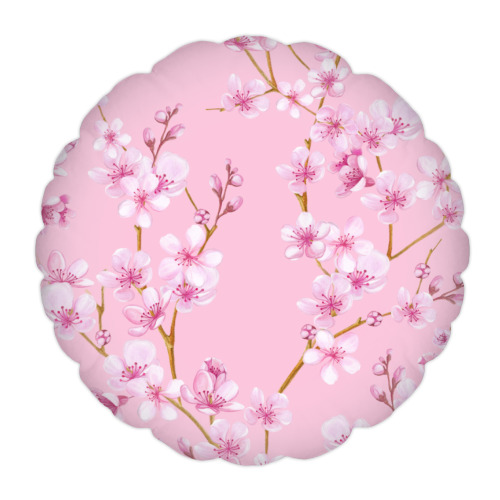 Подушка Весенняя сакура цветущая вишня