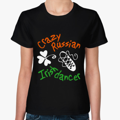 Женская футболка Crazy russian