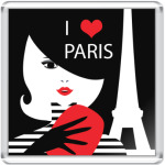 Француженка, фэшн иллюстрация. Я люблю Париж