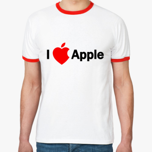 Футболка Ringer-T I love apple