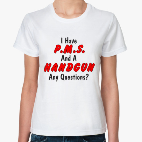 Классическая футболка P.M.S. and HANDGUN
