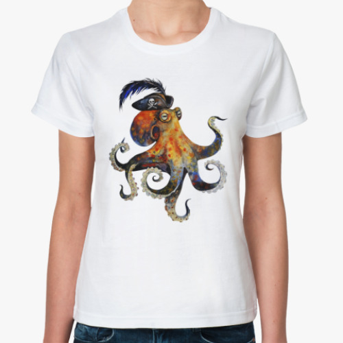 Классическая футболка Пиратский осьминог
