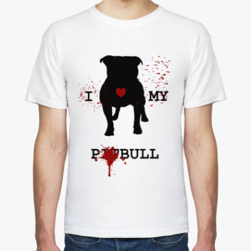 Футболка I love my pitbull