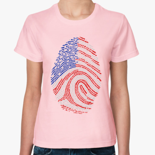 Женская футболка USA отпечаток