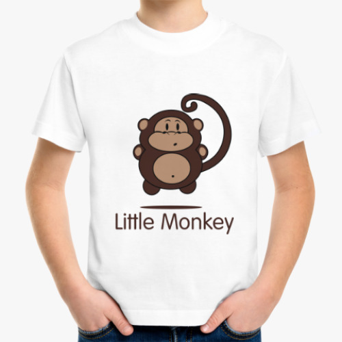 Детская футболка Прикольная обезьянка. Little Monkey Design