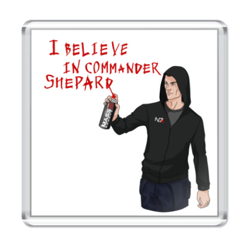 Магнит I believe in commander Shepard (renegade)