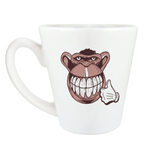 Чашка Латте Веселая обезьяна