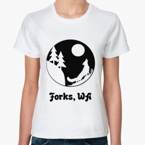Классическая футболка Forks,WA