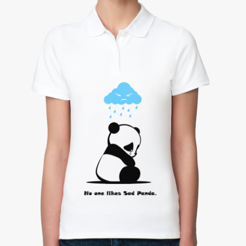Женская рубашка поло (печать) Panda