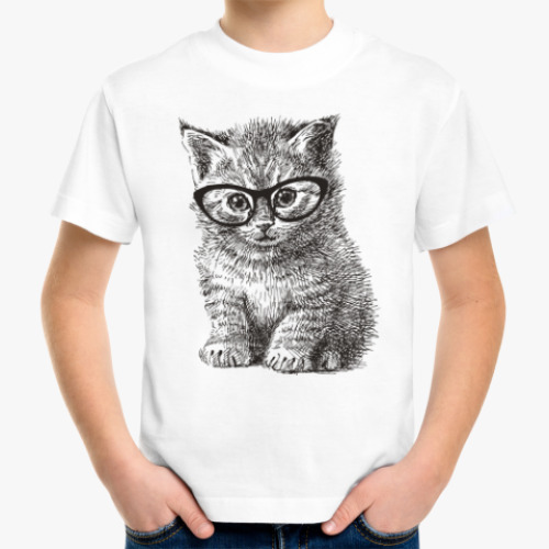 Детская футболка Кот. Кошка. Cat. Kitty.