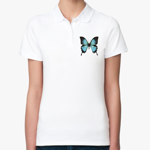 Женская рубашка поло Маленькая бабочка