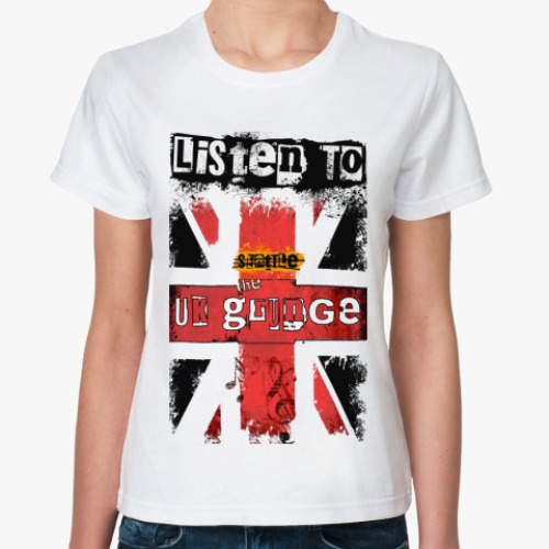 Классическая футболка Listen To The UK Grunge