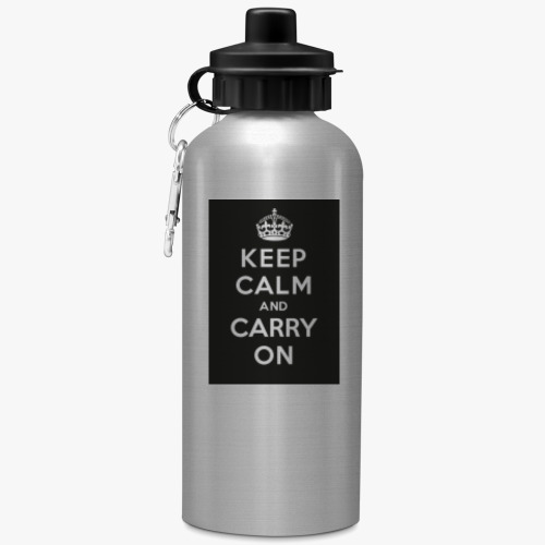 Спортивная бутылка/фляжка Keep Calm and Carry On