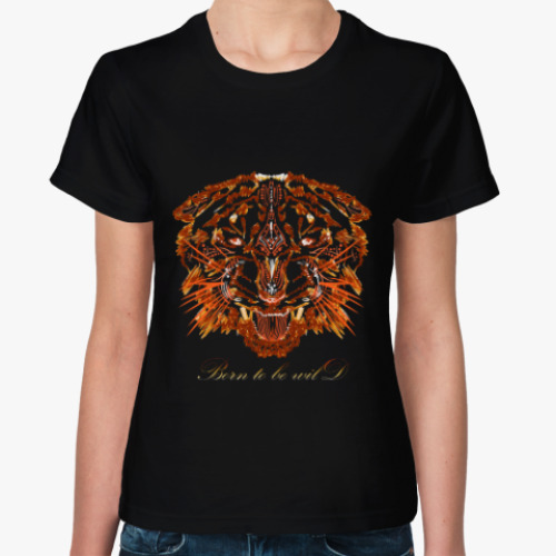 Женская футболка Огненный тигр
