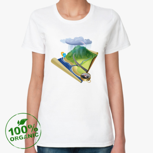 Женская футболка из органик-хлопка Путешествие