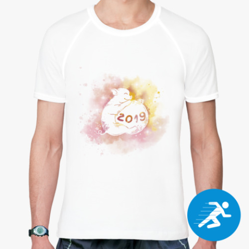 Спортивная футболка Новогодняя свинка 2019