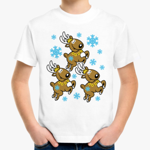 Детская футболка Олени с бубенцами