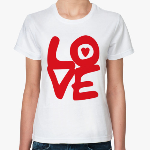 Классическая футболка любовь