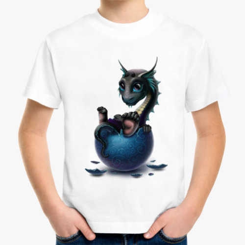 Детская футболка Черный морской дракончик