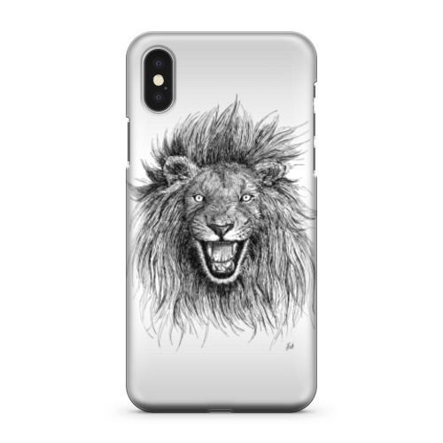 Чехол для iPhone X Кроль лев. The Lion King.