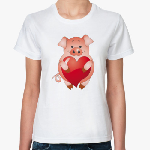 Классическая футболка  Свинка
