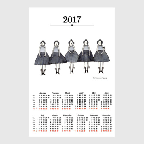 Постер Calendar 2017 Календарь