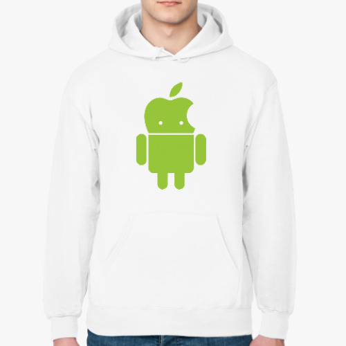 Толстовка худи Андроид голова-яблоко