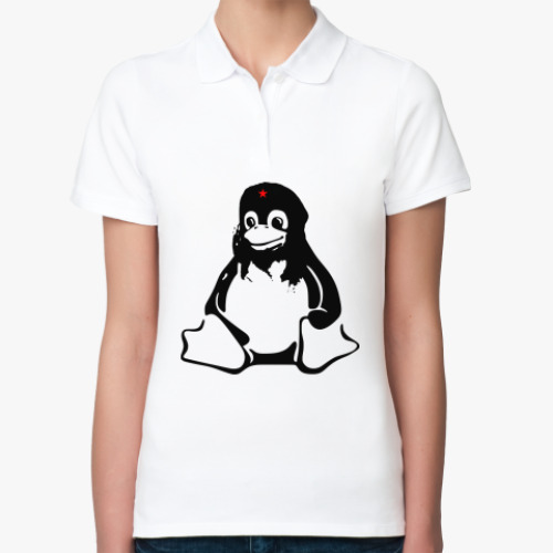 Женская рубашка поло Linux Che Guevara