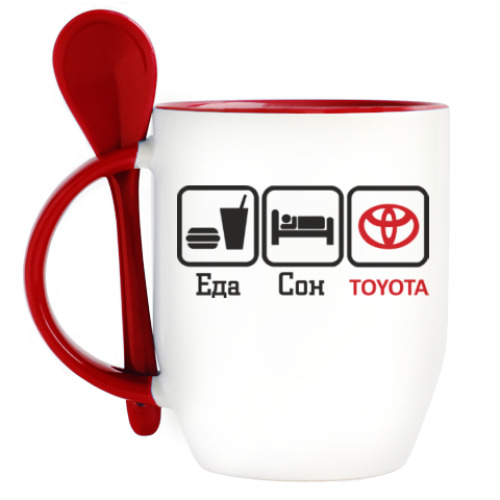 Кружка с ложкой Toyota