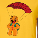 Пряничный человечек прыжок с парашютом