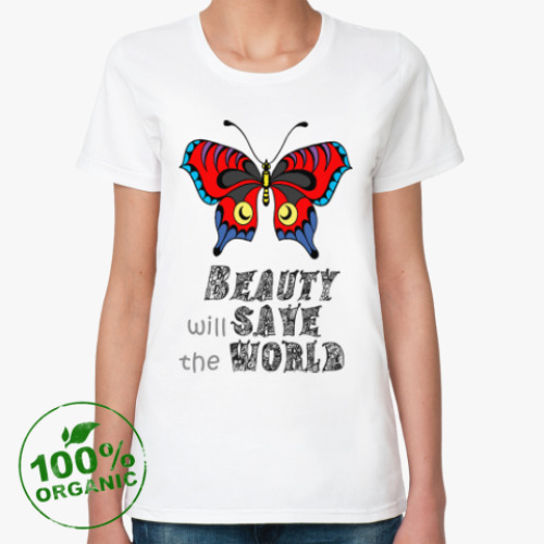 Женская футболка из органик-хлопка Бабочка Сальвадор