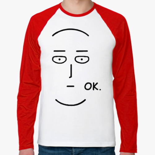 Футболка реглан с длинным рукавом Ванпанчмен One Punch Man