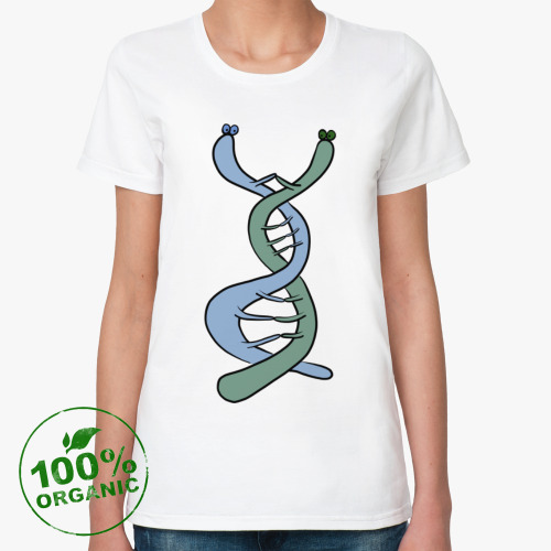 Женская футболка из органик-хлопка ДНК