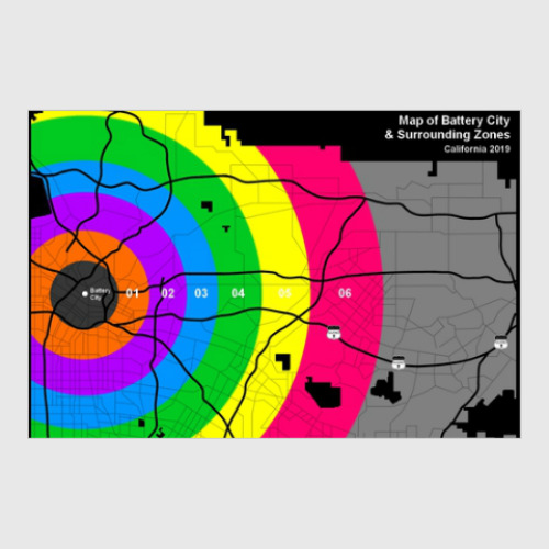 Постер Map of Battery City DD MCR