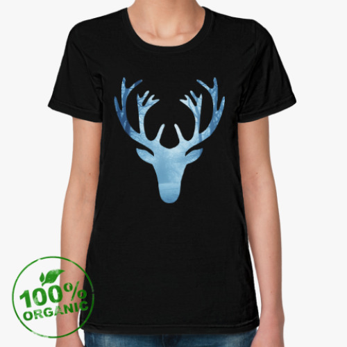 Женская футболка из органик-хлопка Лесной олень / Wood deer