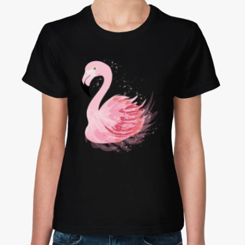 Женская футболка Розовый фламинго