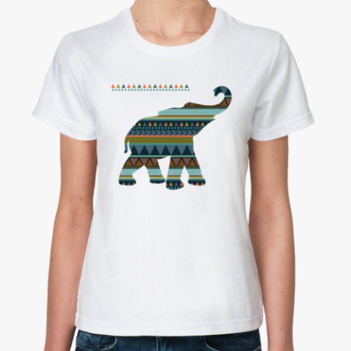 Классическая футболка Этнический слон