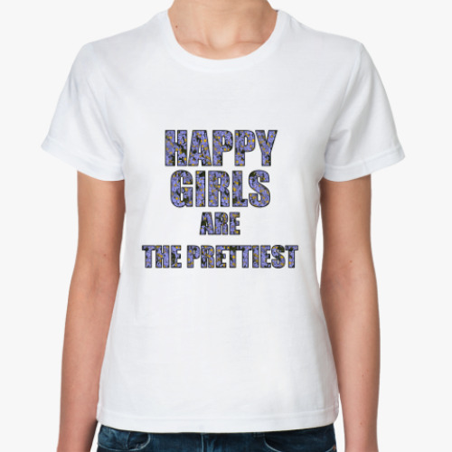 Классическая футболка happy girls