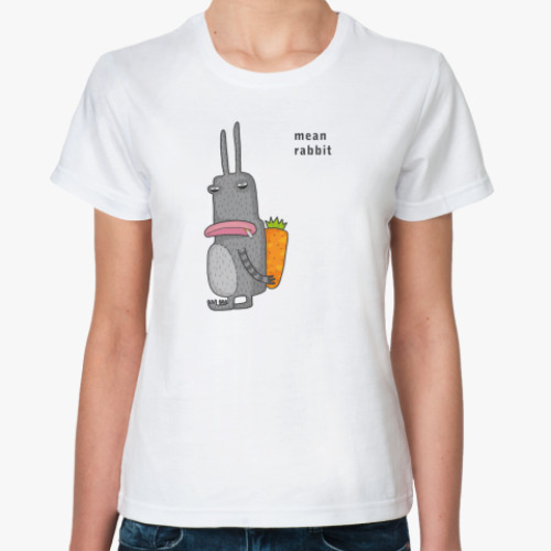 Классическая футболка mean rabbit