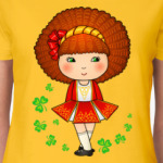 Irish dancing girl - red