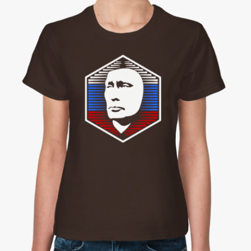 Женская футболка с Путиным Москва