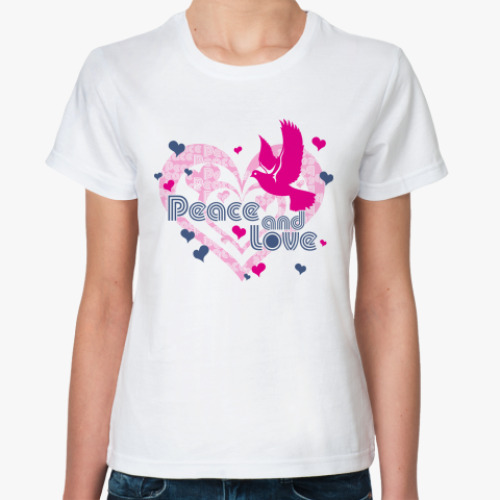 Классическая футболка Peace and Love