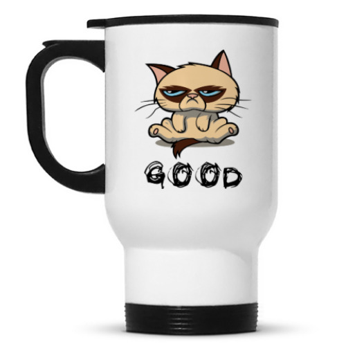 Кружка-термос Недовольный кот ( Grumpy cat )