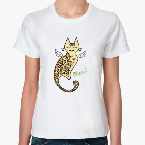 Классическая футболка Leopard Neko