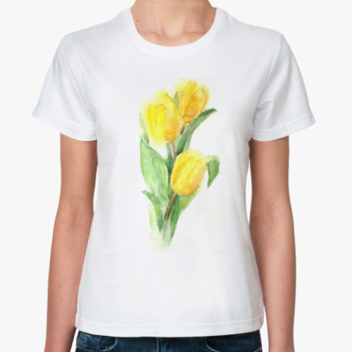 Классическая футболка Желтый тюльпан