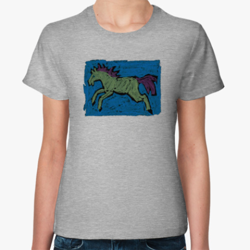 Женская футболка Конь- символ года 2014