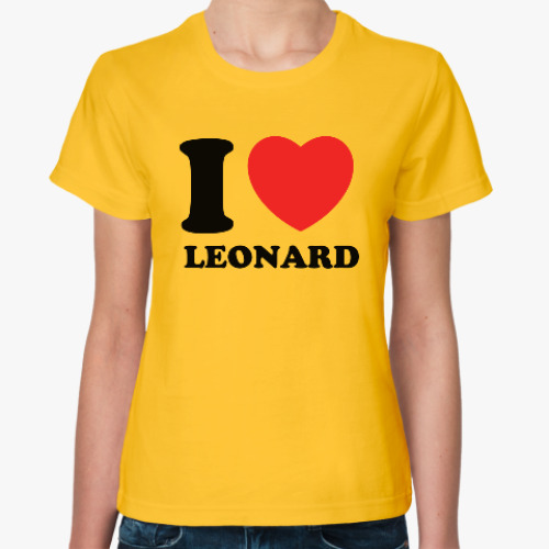 Женская футболка Люблю Леонарда